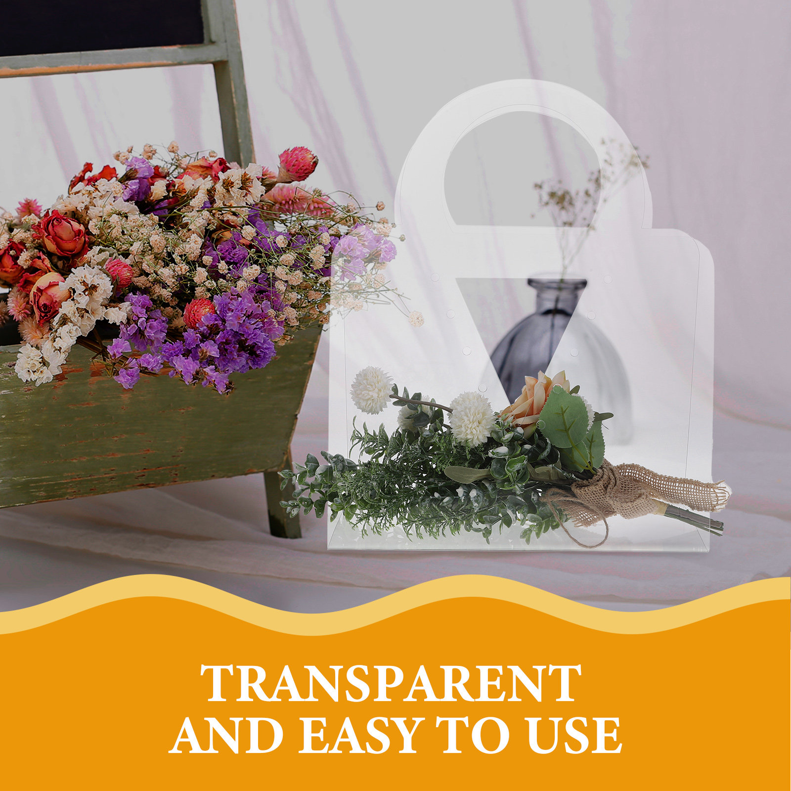 Florist Supply Shop - 4 Sacos Transparentes para Buquês com