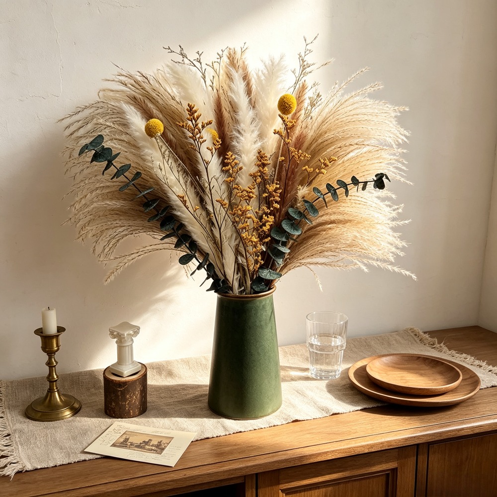 Buquê de Flores Secas, Arranjo - Dried Flower Bunch avaliação e preço