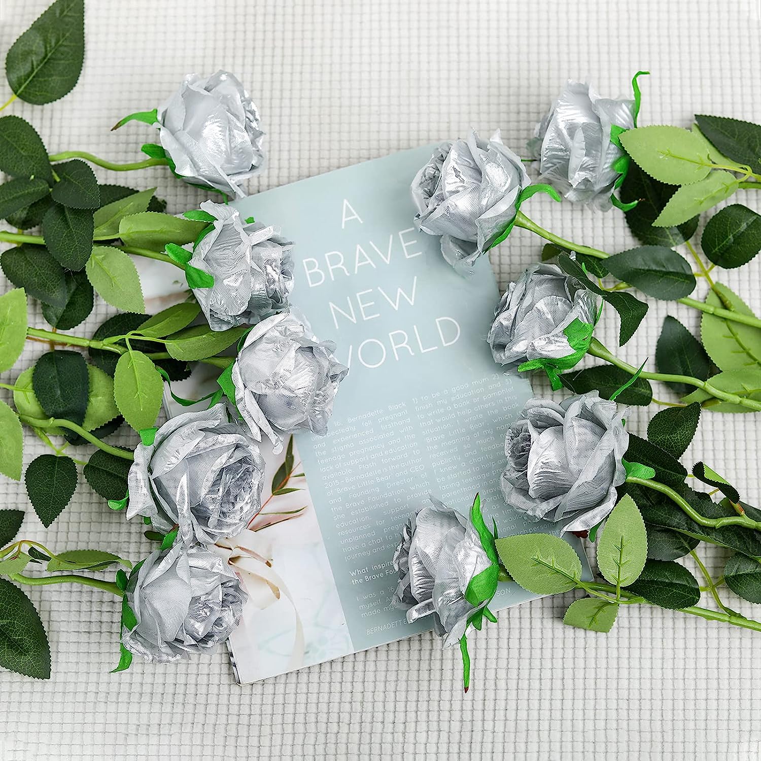 Rosa de haste longa de prata a - Dried Flower Bunch avaliação e preço