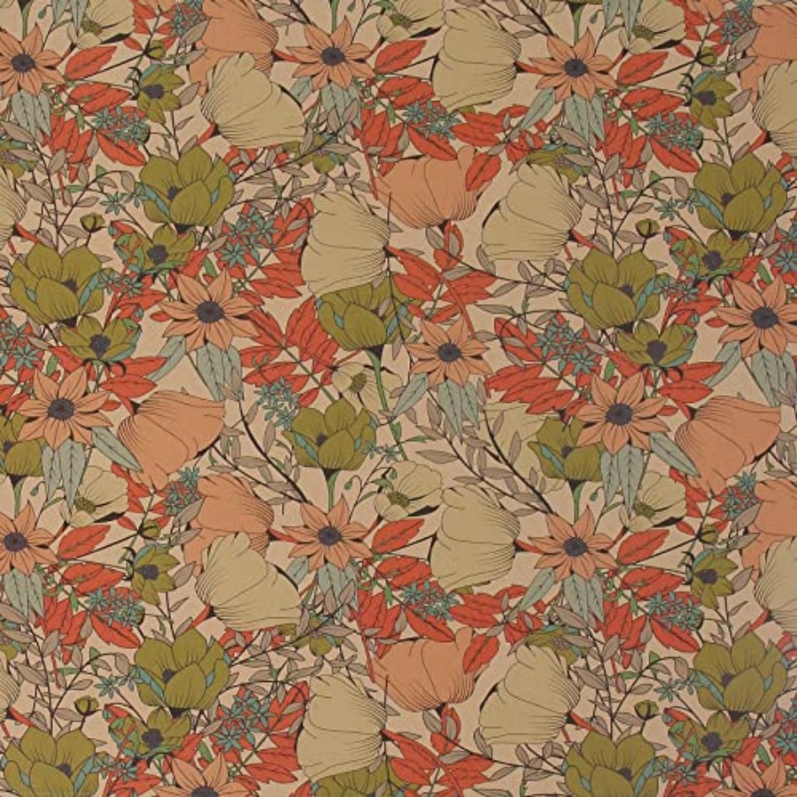 Rolo de Papel Kraft Floral par - Flower Wrap Kraft avaliação e preço
