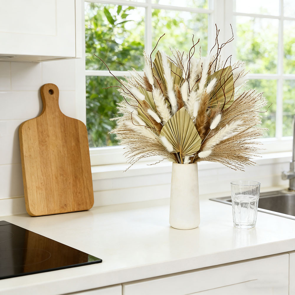 Buquê de folhas de palmeira se - Dried Flower Bunch avaliação e preço